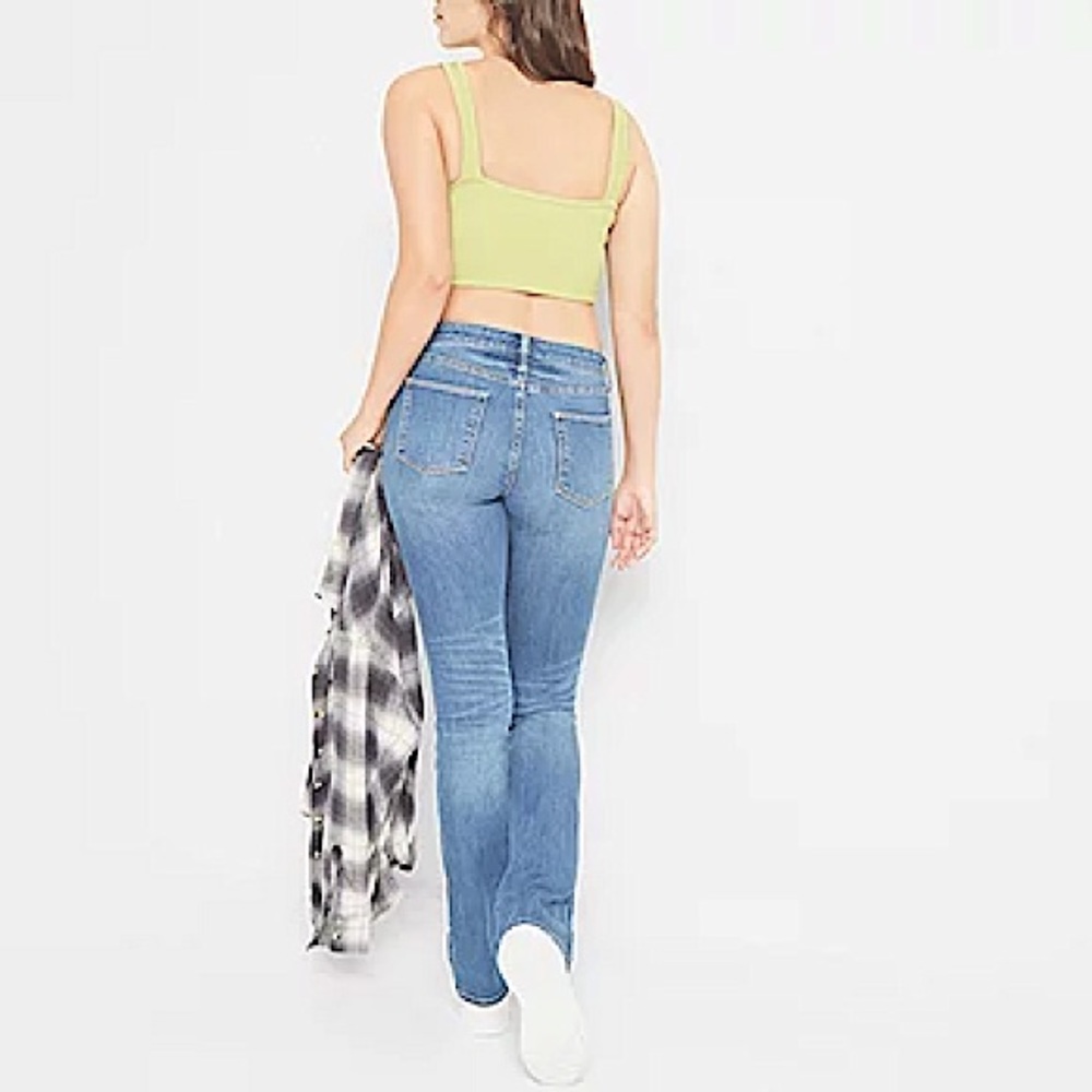 NWT Arizona Size 23 Mid Rise Bootcut Jeans Slim Through Hip & Thigh